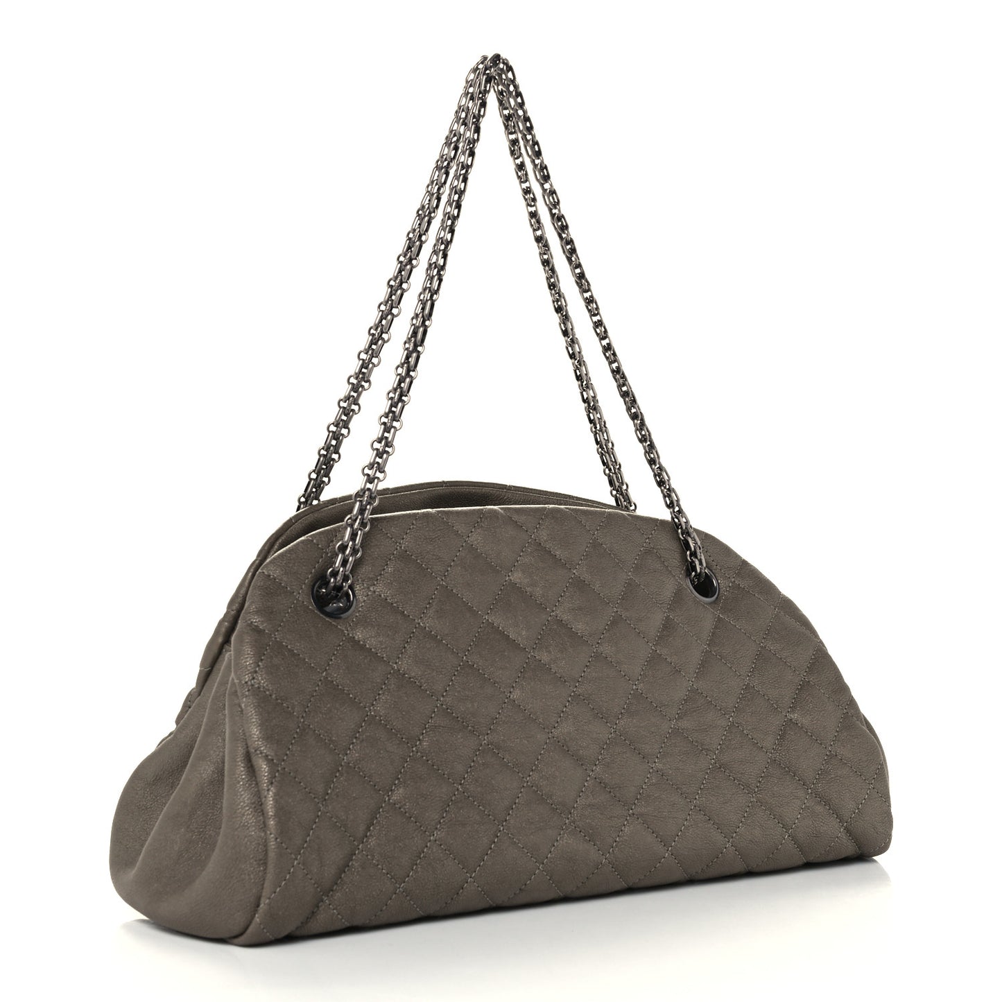 Metallic Caviar Quilted Medium Just Mademoiselle Beige