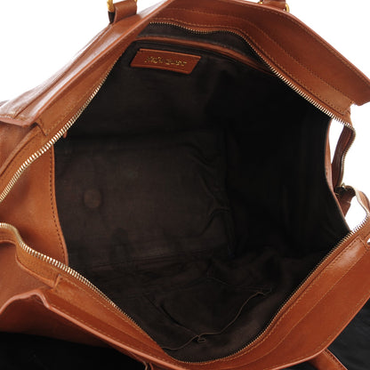 Saint Laurent Sheepskin Medium Cabas ChYc Bag Whiskey 5 of 7