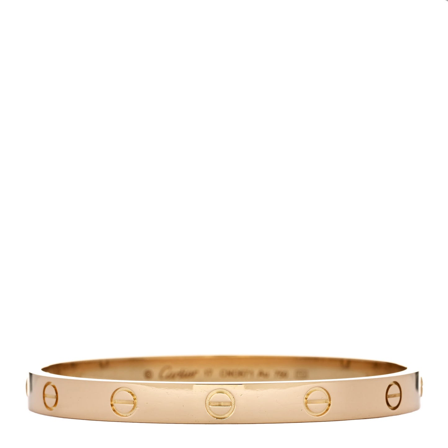 18K Yellow Gold LOVE Bracelet 17