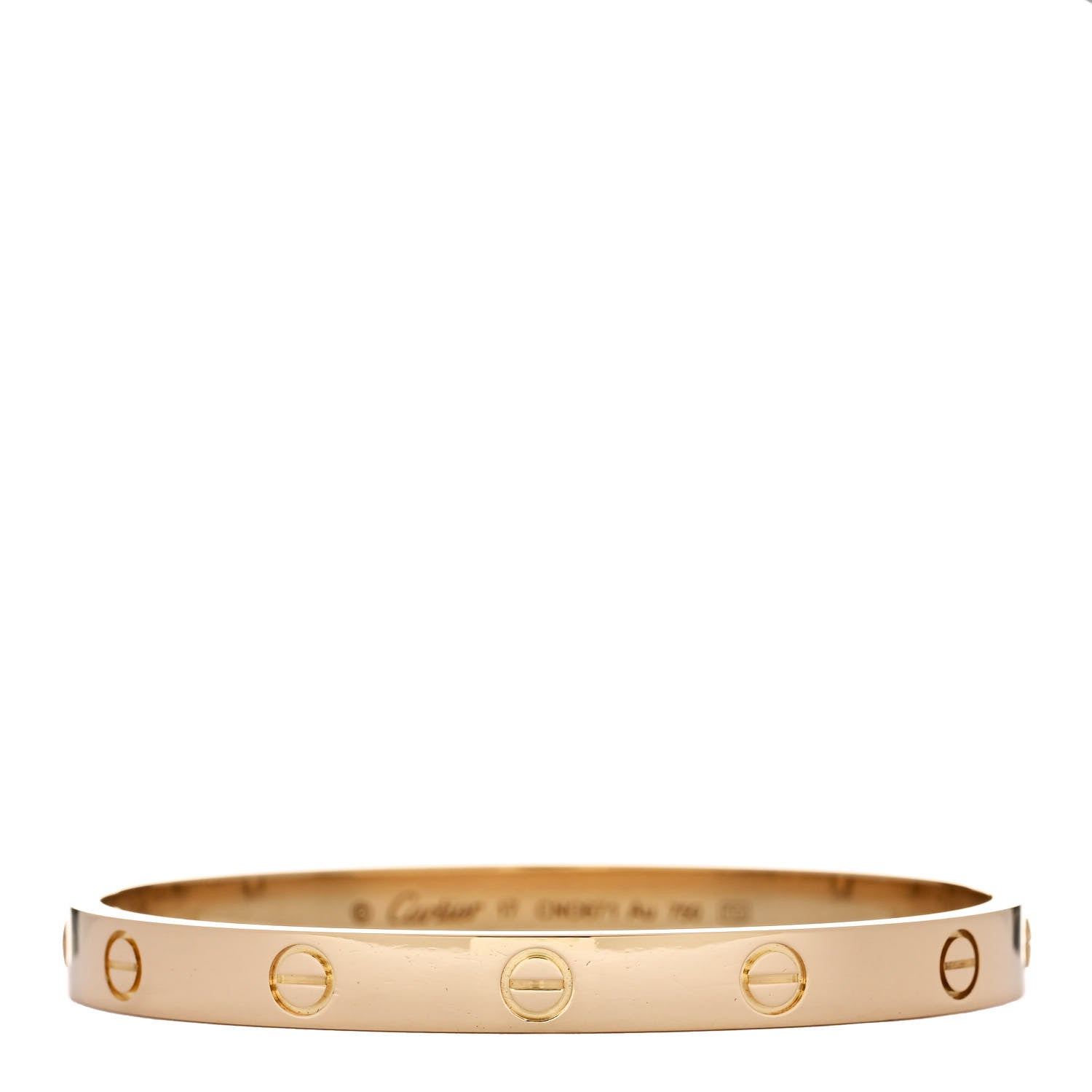 Cartier 18K Yellow Gold LOVE Bracelet 17 1 of 8