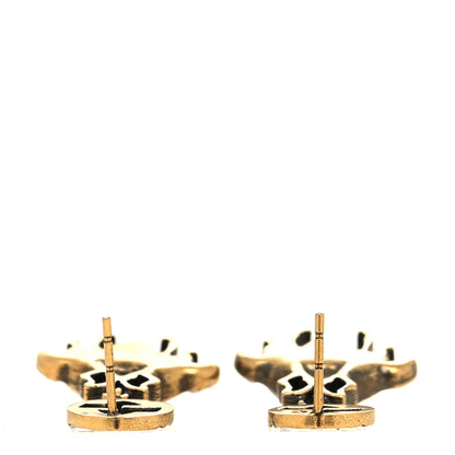 Gucci Crystal Pearl GG Drop Bee Earrings Gold 3 of 4