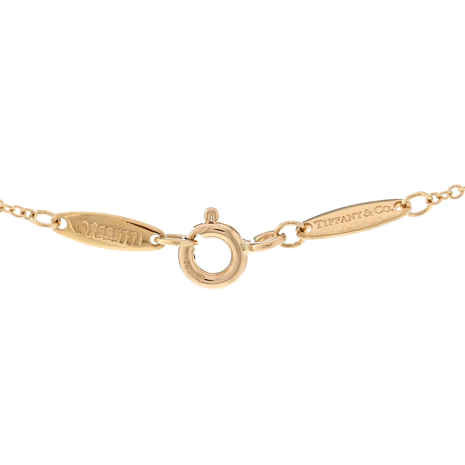 Tiffany 18K Yellow Gold Diamond .14ct Elsa Peretti Diamonds by the Yard Pendant Necklace 4 of 4