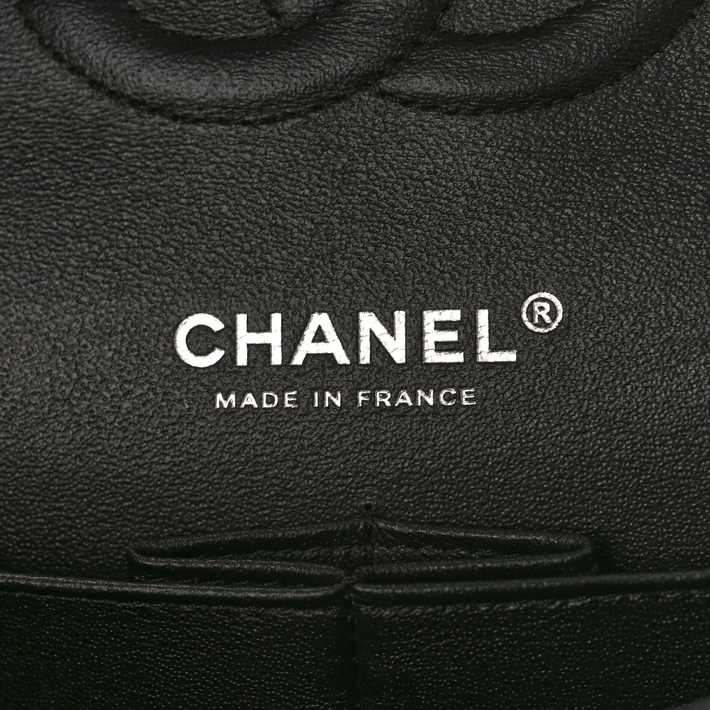 Shiny Crumpled Calfskin Quilted Medium Double Flap So Black