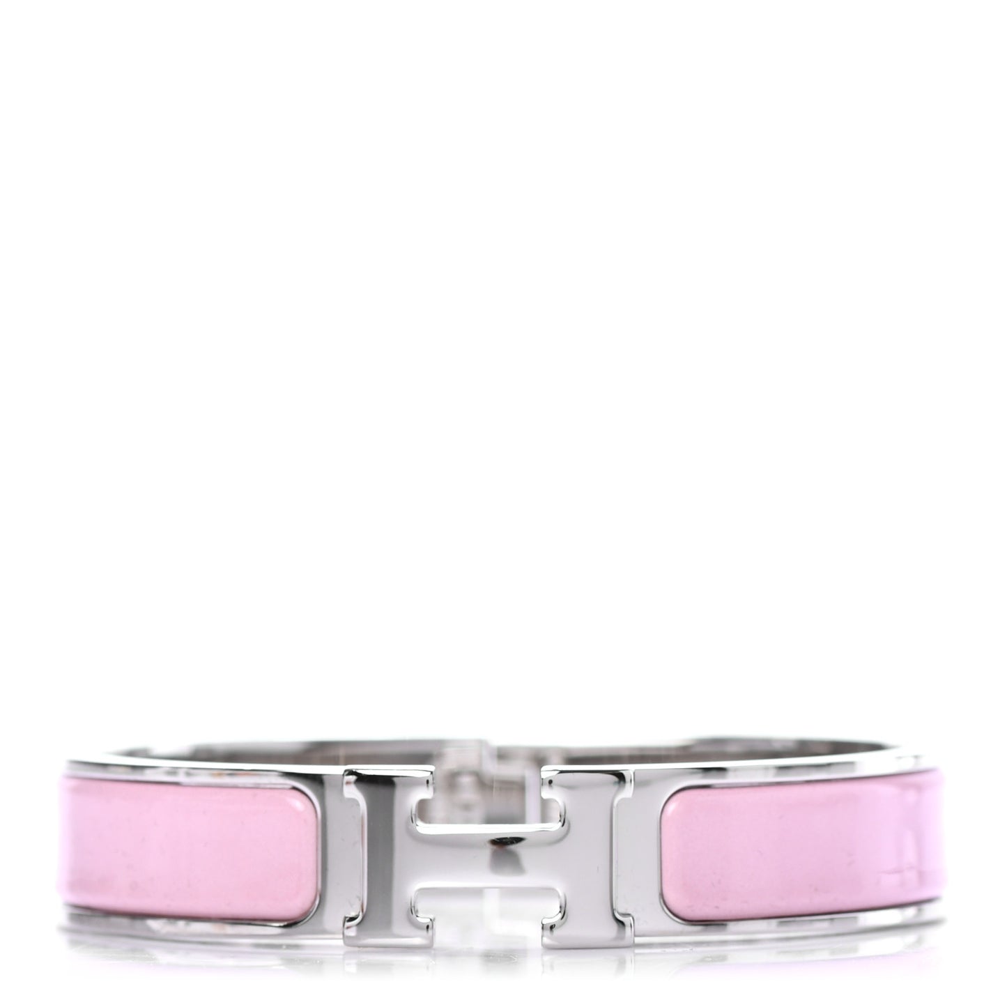Enamel Narrow Clic Clac H Bracelet PM Rose Dragee