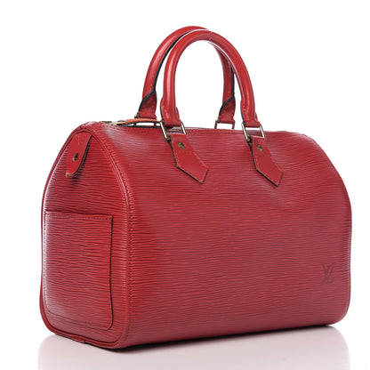 Louis Vuitton Epi Speedy 25 Castillan Red 2 of 11