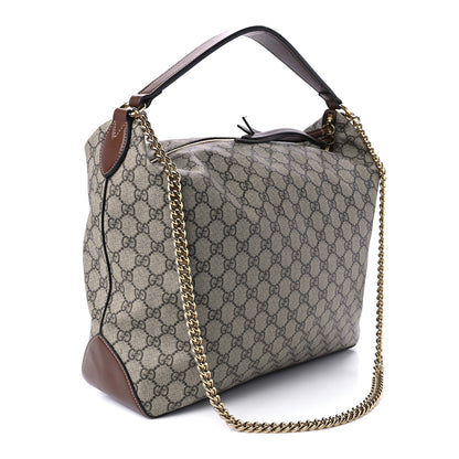 Gucci GG Supreme Monogram Large Linea A Hobo Light Brown 3 of 11