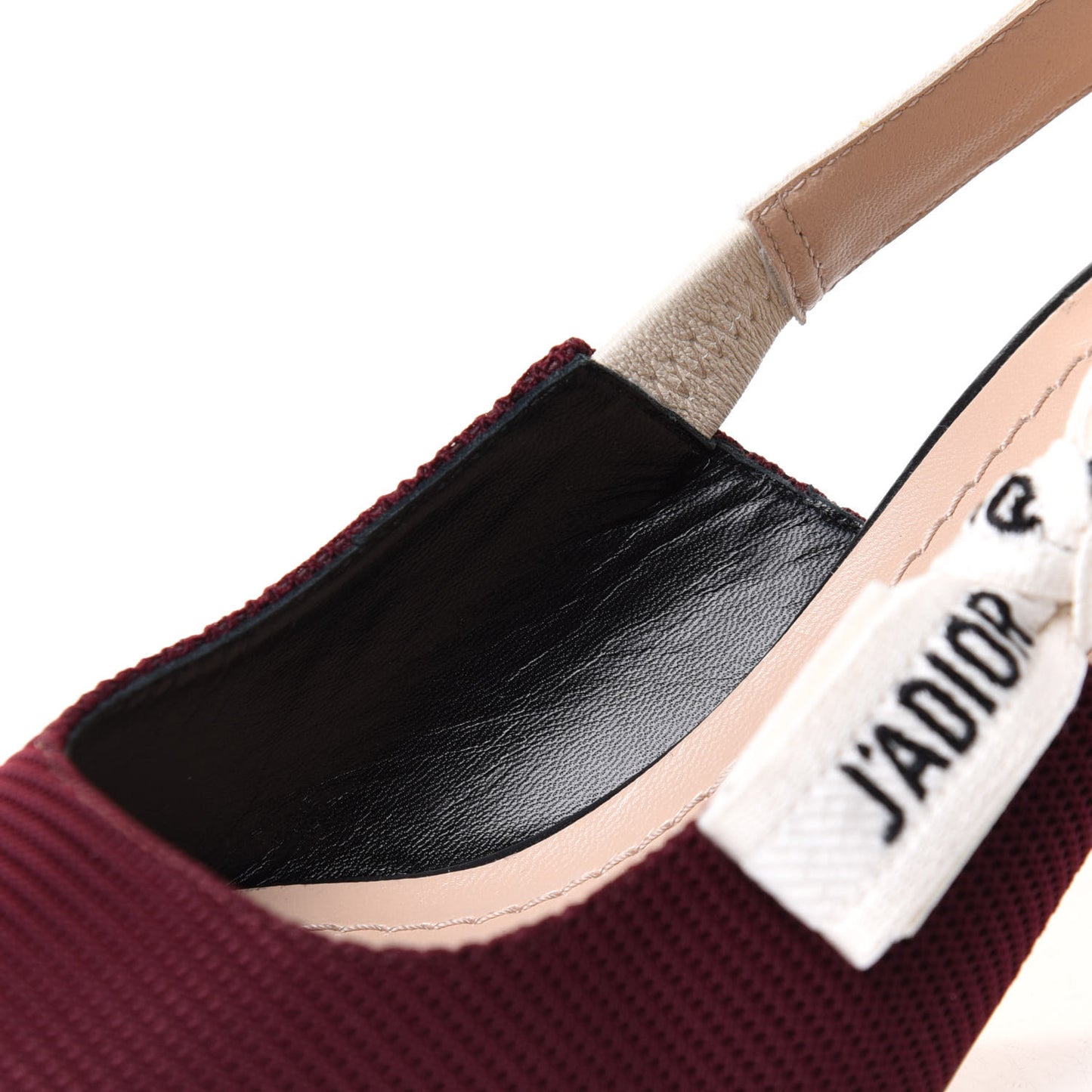 Technical Canvas Ribbon J Adior Slingback 65mm Pumps 35.5 Rouge Black