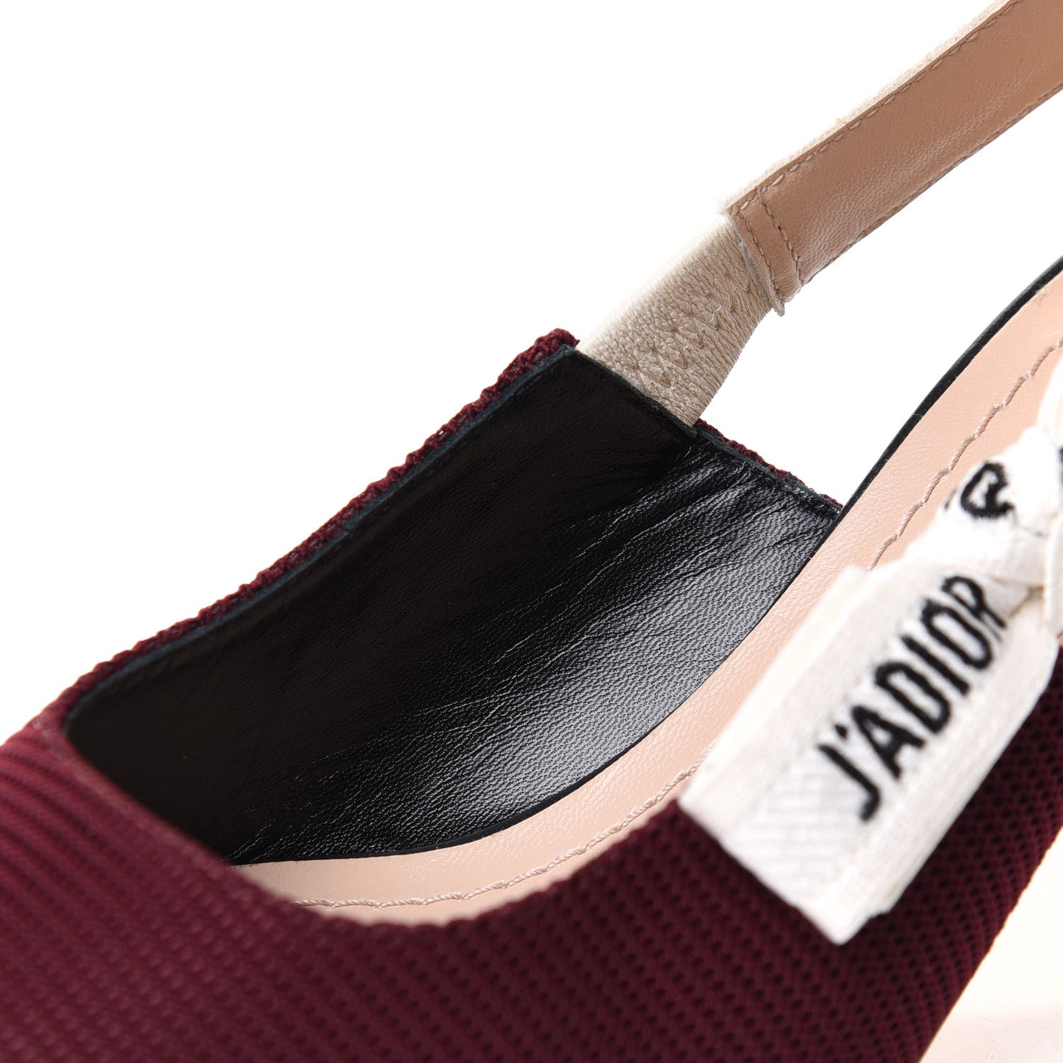 Christian Dior Technical Canvas Ribbon J Adior Slingback 65mm Pumps 35.5 Rouge Black 9 of 11