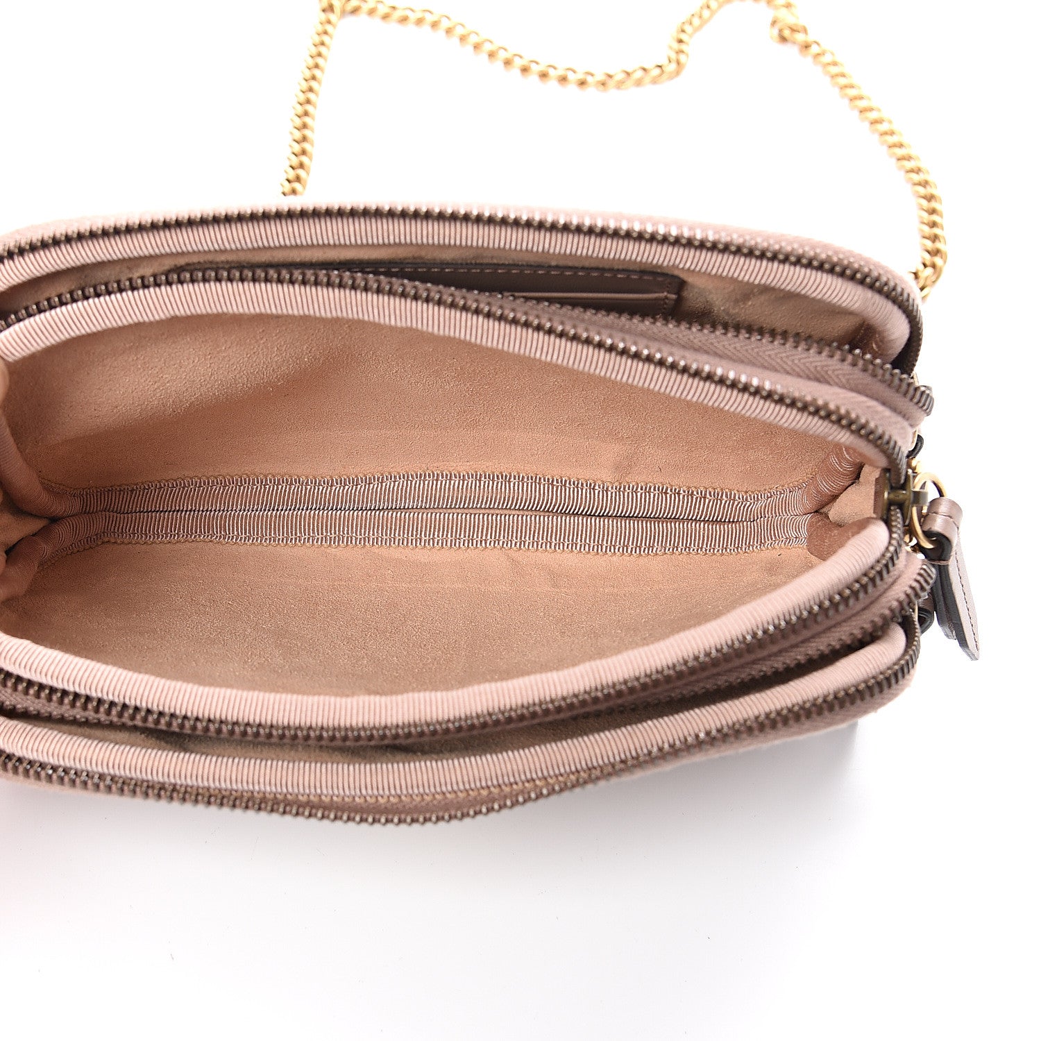 Gucci Calfskin Matelasse Mini GG Marmont Chain Crossbody Bag Porcelain Rose 4 of 11