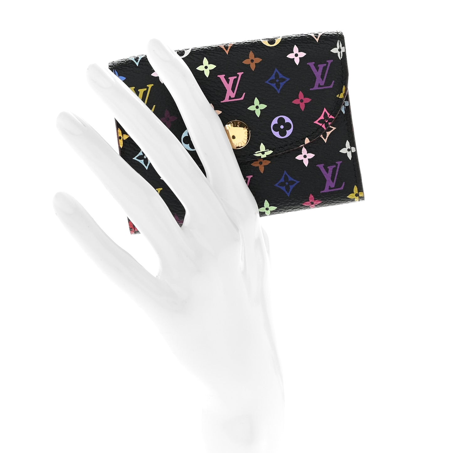 Monogram Multicolor Business Card Holder Black Grenade
