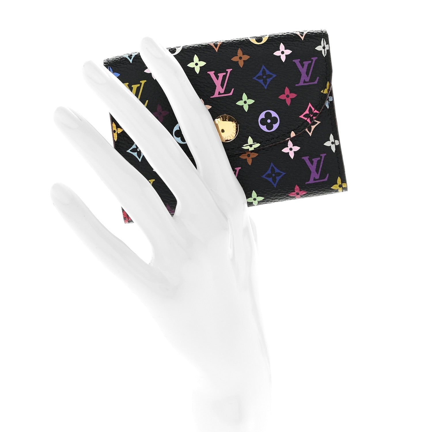 Louis Vuitton Monogram Multicolor Business Card Holder Black Grenade 2 of 7