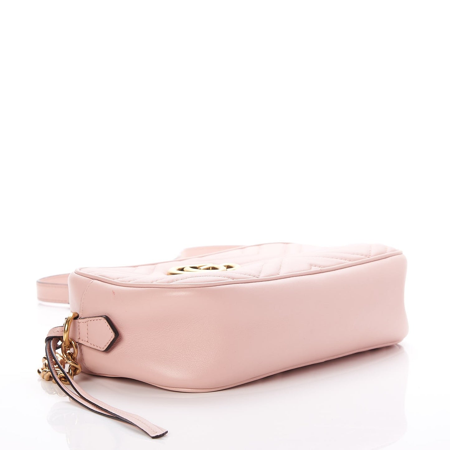 Calfskin Matelasse Small GG Marmont Chain Shoulder Bag Perfect Pink