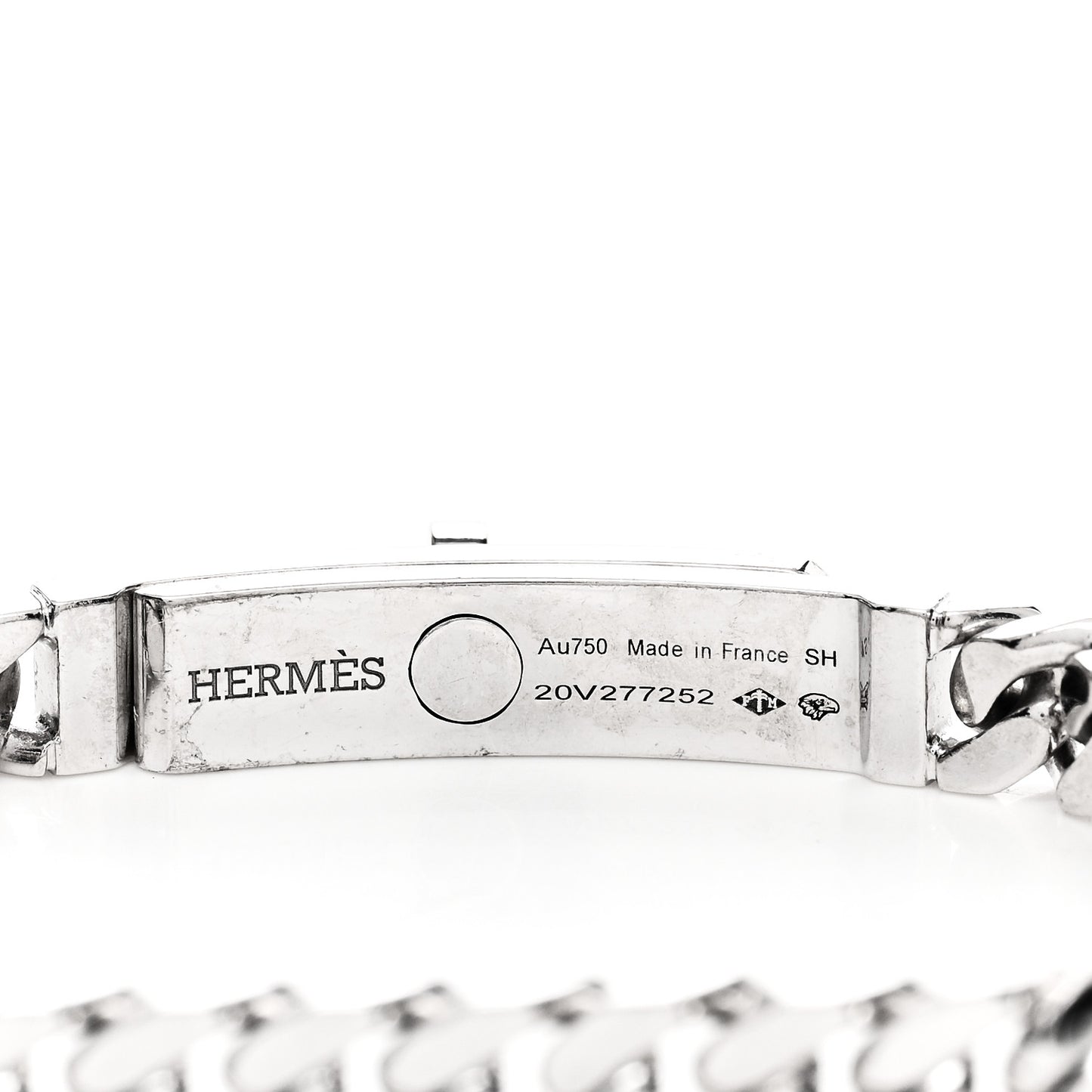 18K White Gold Diamond TPM Kelly Gourmette Bracelet SH