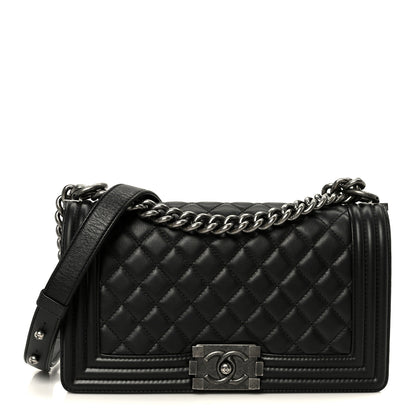 Chanel Calfskin Quilted Medium Boy Flap Black 1 of 10