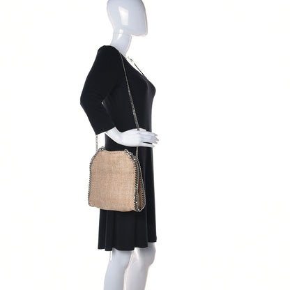 Stella McCartney Woven Raffia Mini Falabella Fold Over Natural 2 of 9