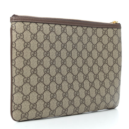 Gucci GG Supreme Monogram Large Ophidia Pouch Clutch Brown 3 of 8
