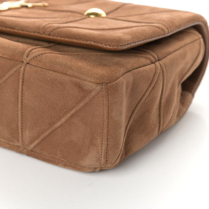 Saint Laurent Suede Studded Patchwork Monogram Medium Jamie Baguette Light Ochre 10 of 10