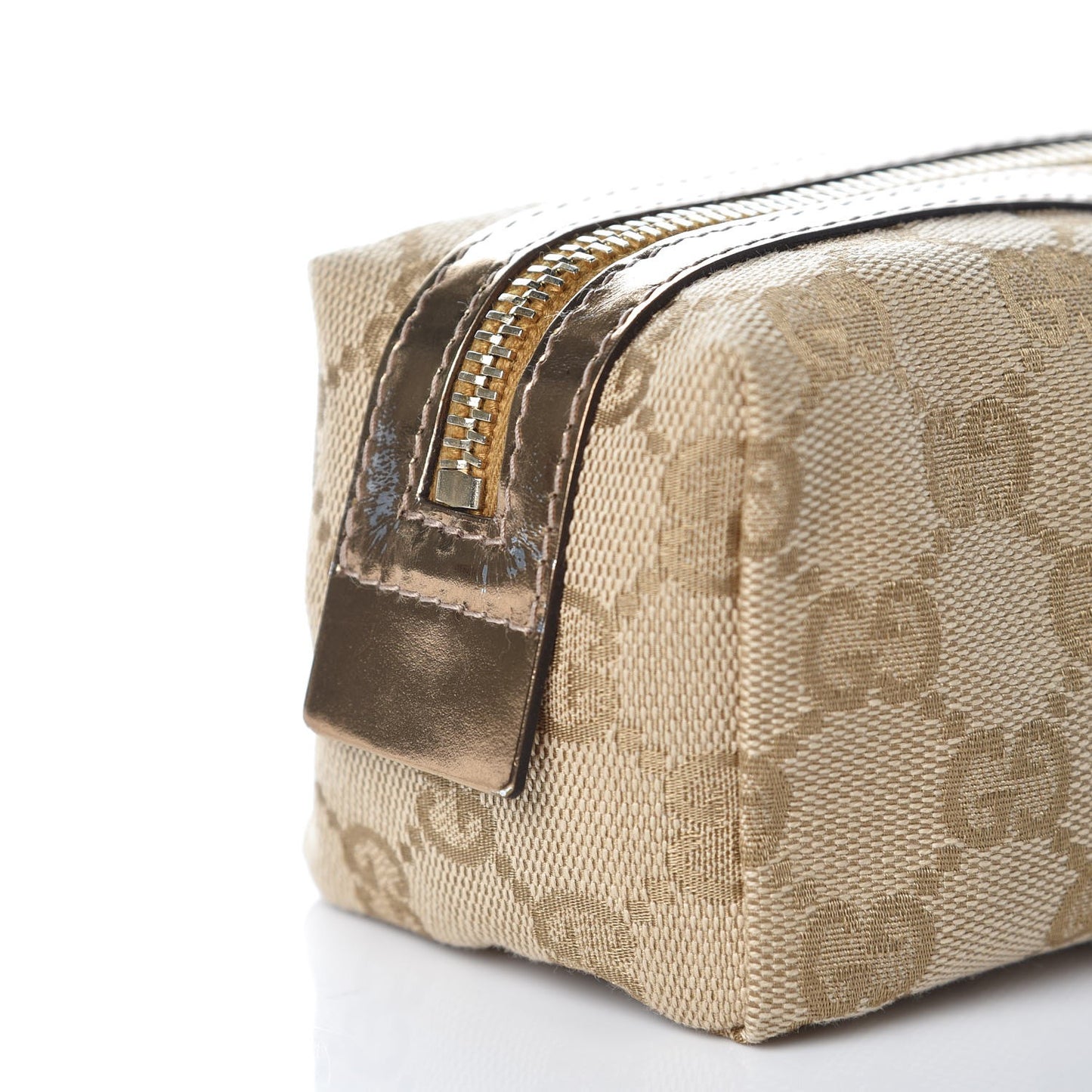 Monogram Small Cosmetic Case Metallic Bronze
