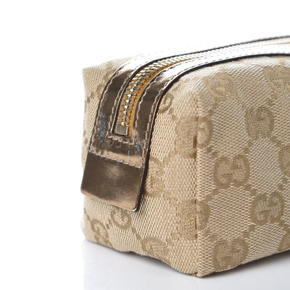 Gucci Monogram Small Cosmetic Case Metallic Bronze 8 of 9