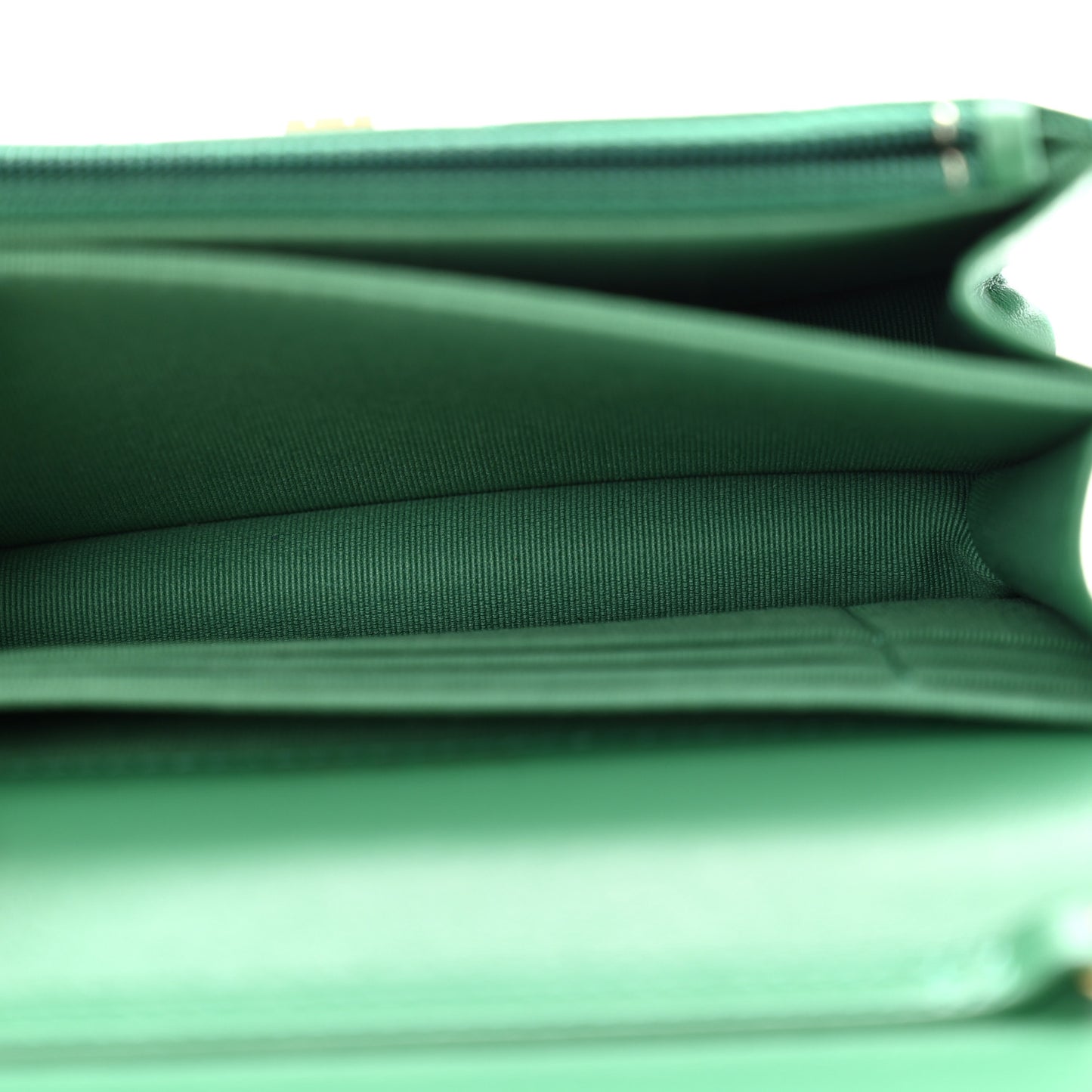 Aged Calfskin Quilted Mini Reissue Wallet On Chain WOC Green