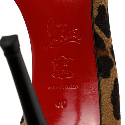 Christian Louboutin Pony Hair Dark Leopard Iriza 100 Pumps 40 Brown 8 of 8