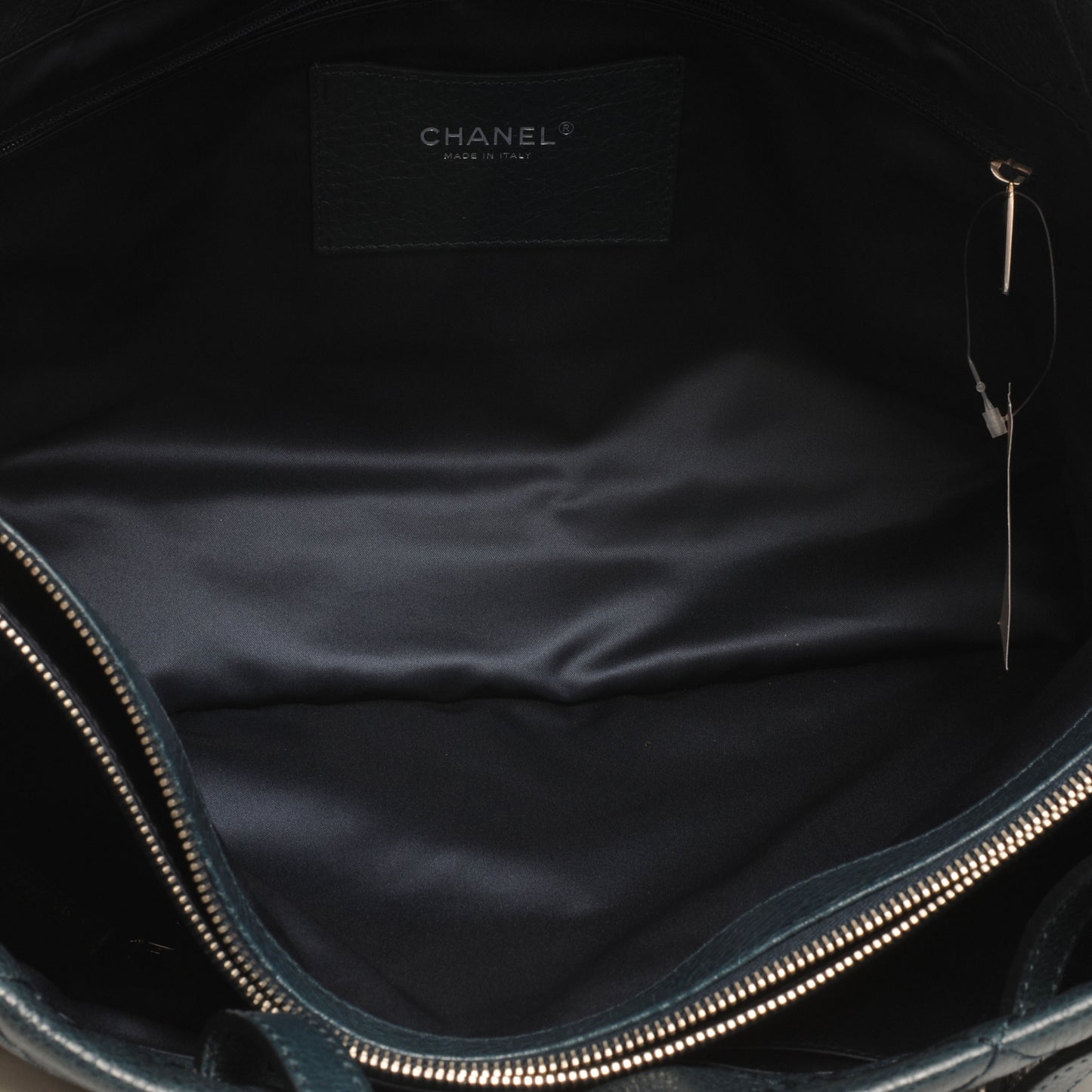 Glazed Calfskin Large On The Road Tote Dark Blue