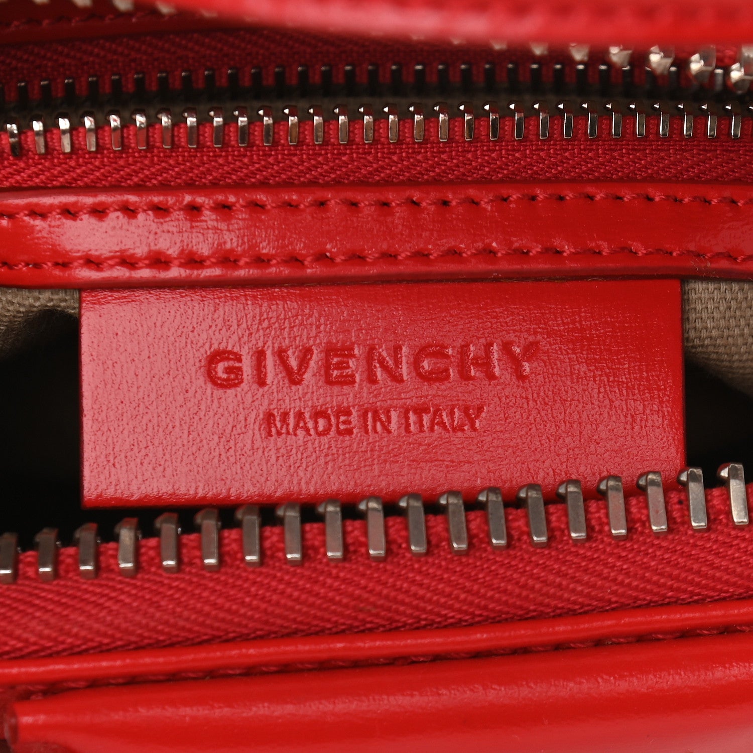 Givenchy Shiny Lord Calfskin Mini Antigona Red 8 of 9