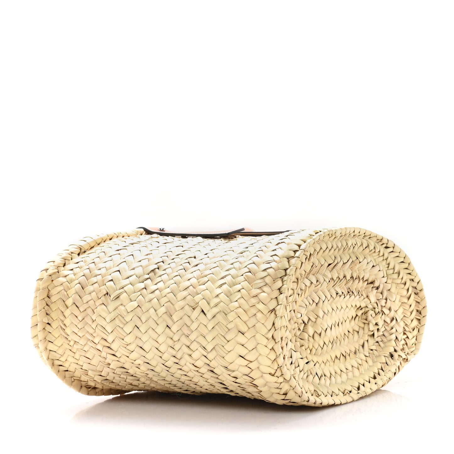 Raffia Basket Tote Bag Natural Tan Orange