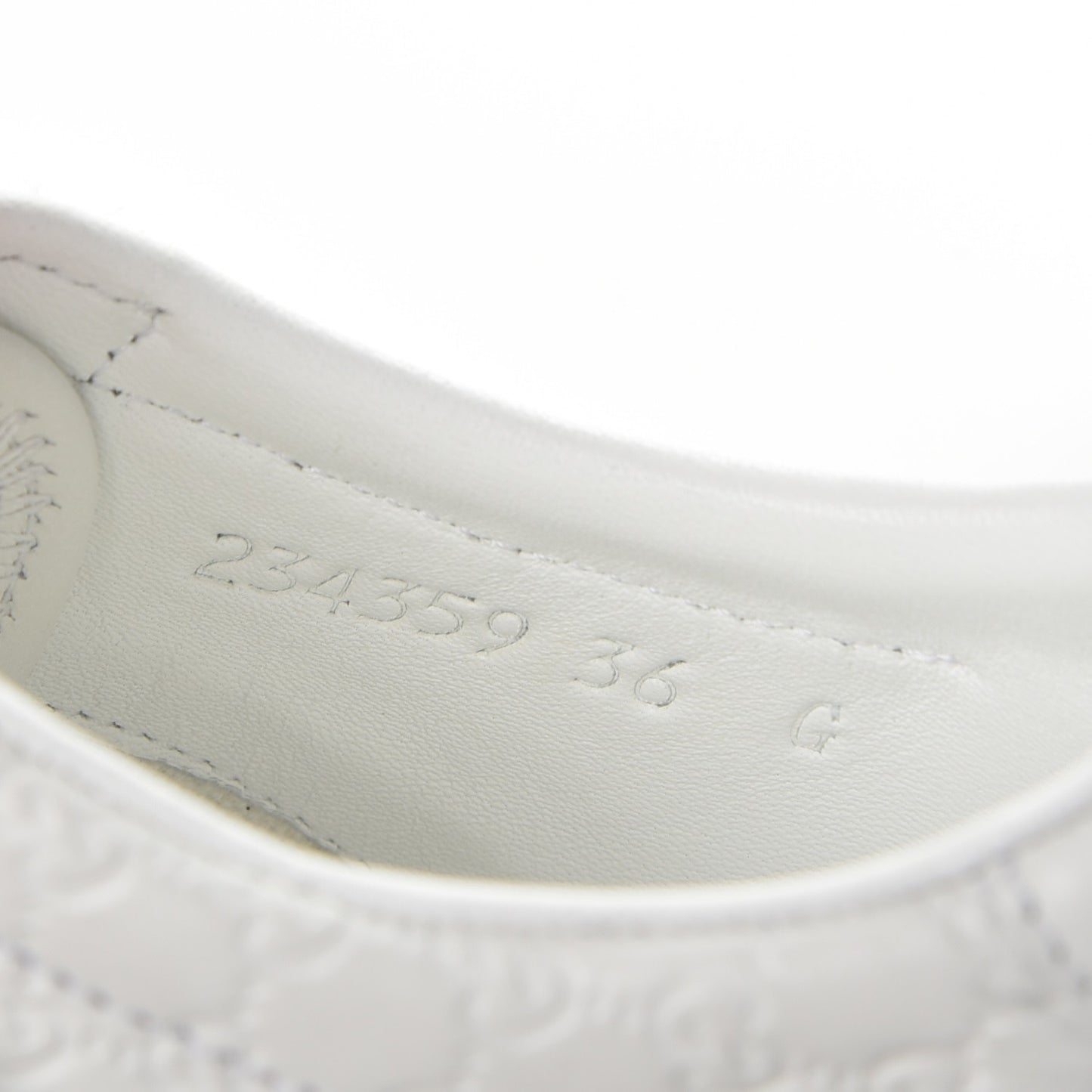 Guccissima Calfskin Web Mens Sneakers 36 White