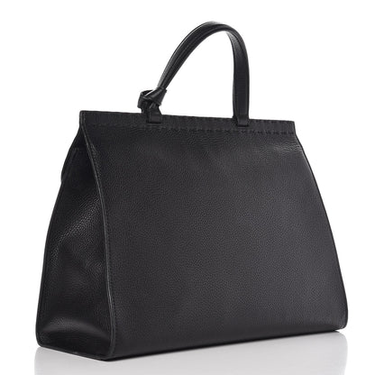 Gucci Calfskin Feline Medium GG Marmont Top Handle Bag Black 3 of 14