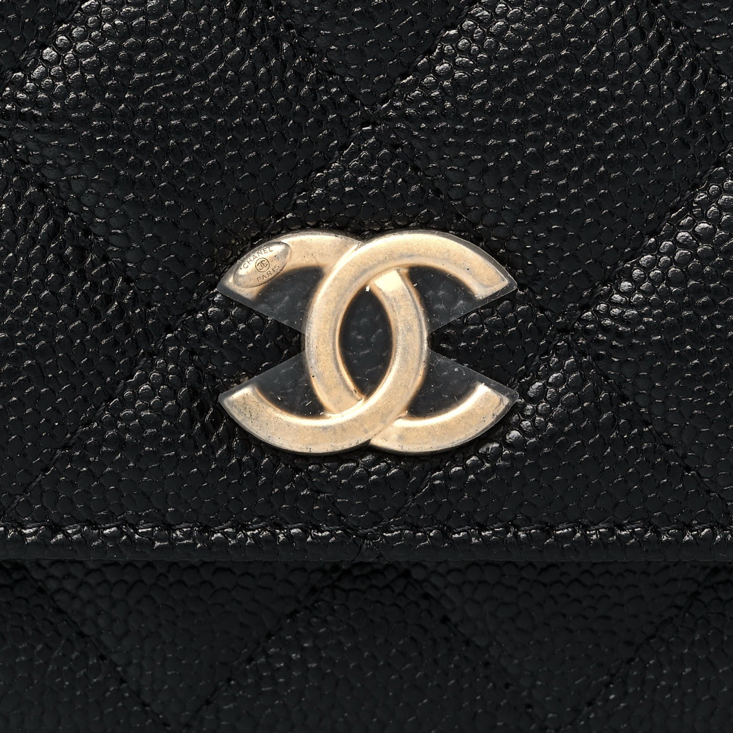 Chanel Shiny Caviar Quilted Pick Me Up Wallet On Chain WOC Black 7 of 13