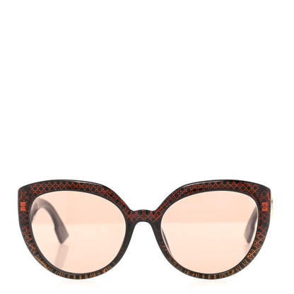 Christian Dior Acetate DDiorF Cat Eye Sunglasses Brown 2 of 9