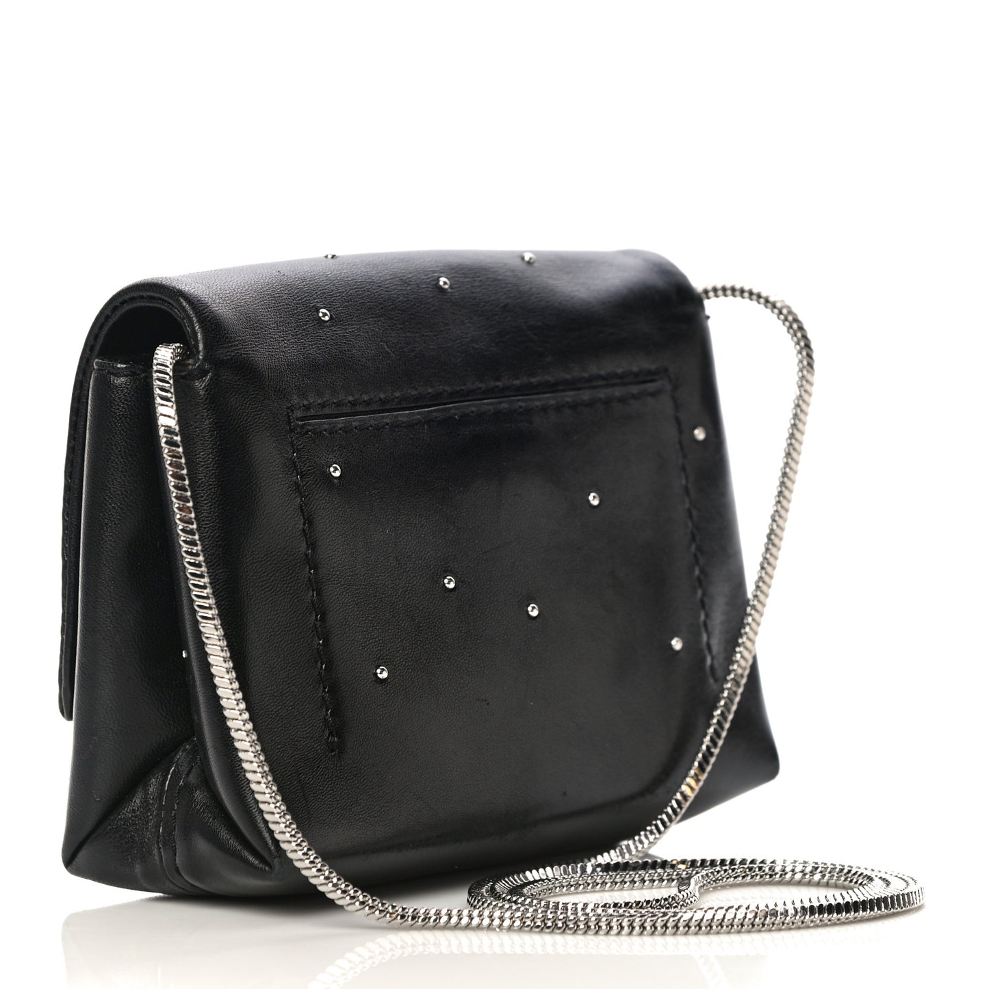 Calfskin Alix Soft Flap Clutch Black