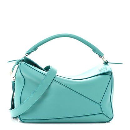Loewe Nappa Lambskin Small Featherlight Puzzle Bag Aquamarine 1 of 10