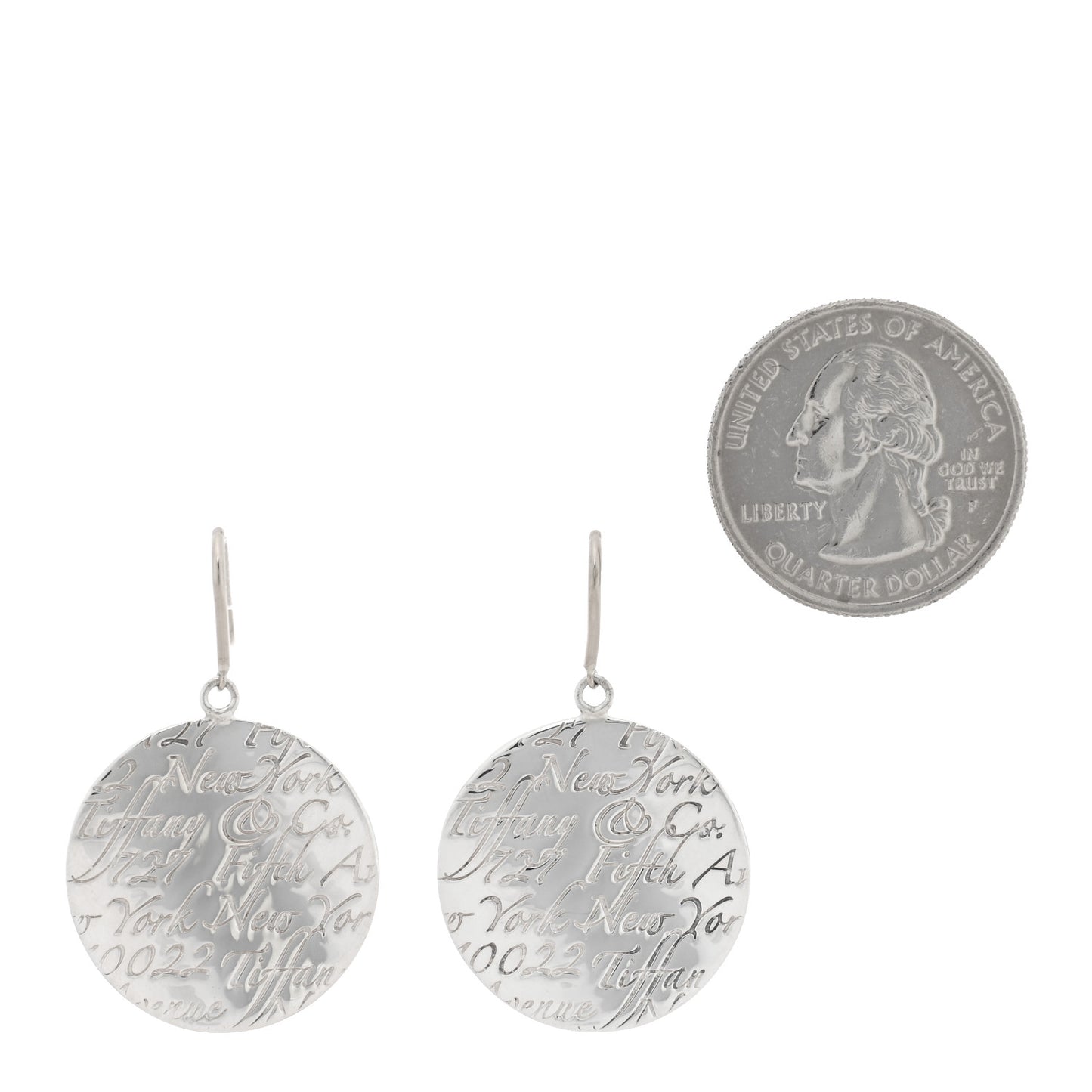 Sterling Silver Notes Round Drop Earrings