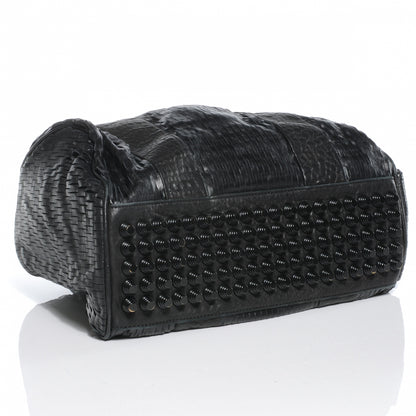 Alexander Wang Leather Laser Cut Rocco Duffel w Black Nickel Hardware Black 4 of 6