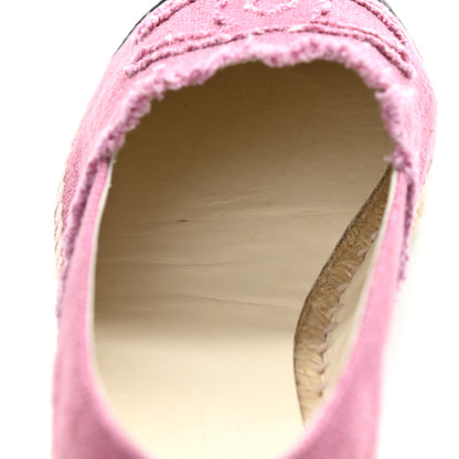Chanel Linen CC Espadrilles 39 Pink Black 15 of 16