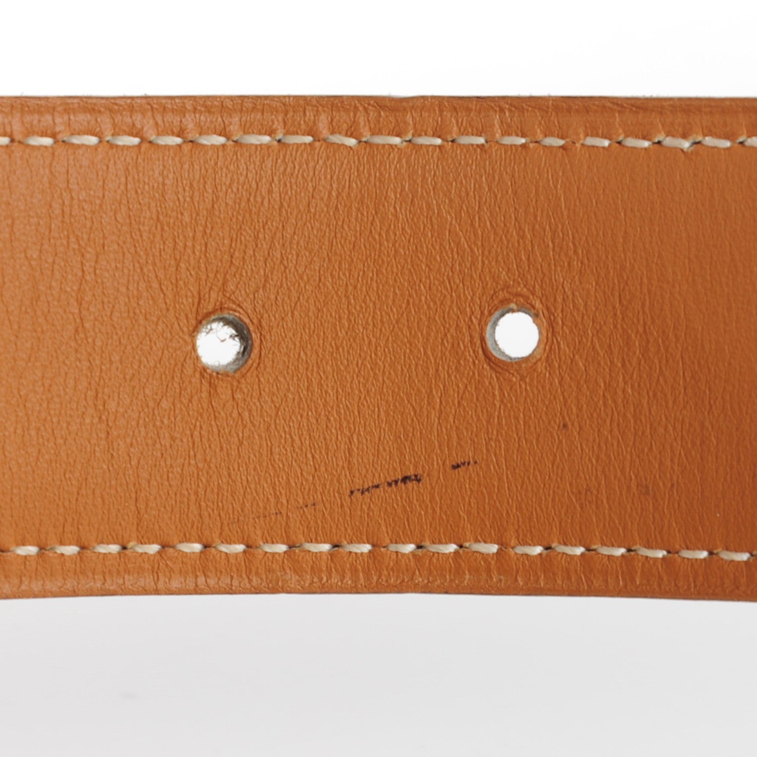 Hermes Chamonix 32mm Belt Strap 68 Black Natural 6 of 11