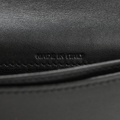 Saint Laurent Calfskin Crocodile Embossed Business Card Case Black 7 of 10