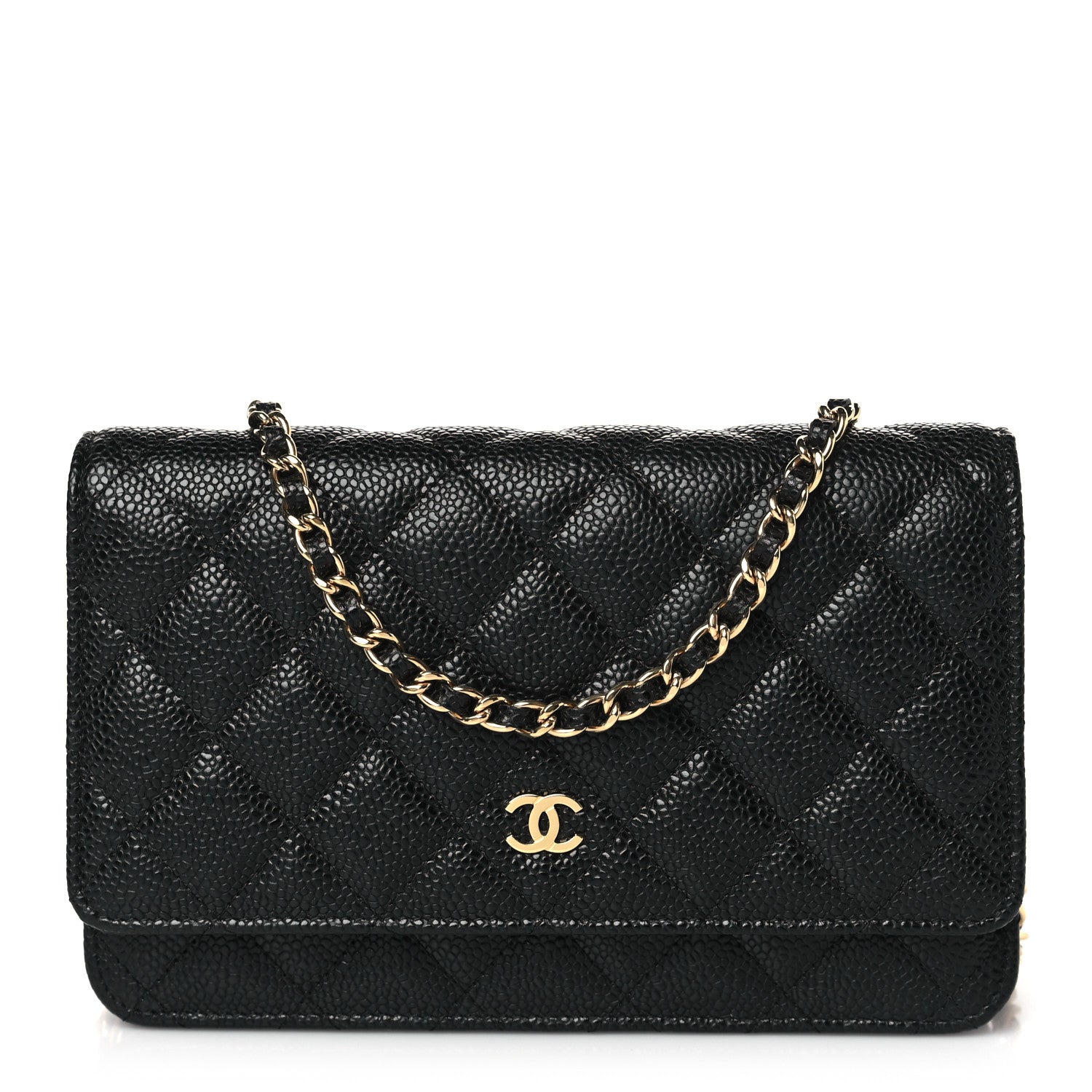 Chanel Caviar Quilted Wallet on Chain WOC Black 1 of 12