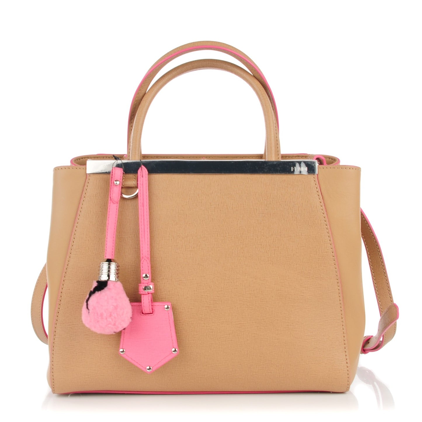 Vitello Elite Light Bulb Charm Petite 2Jours Tote Cuoio