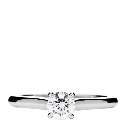 Cartier Platinum Diamond .63ct Solitaire Engagement Ring 57 8 1 of 7