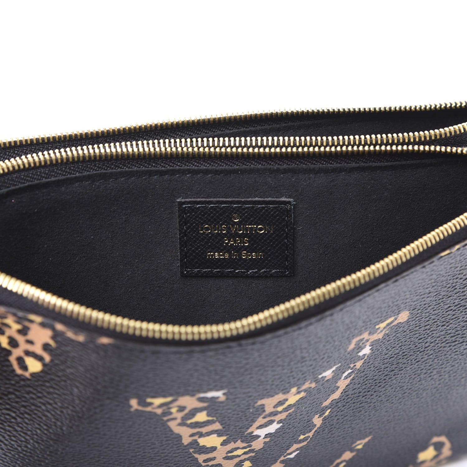 Louis Vuitton Monogram Giant Jungle Pochette Double Zip Black 6 of 9