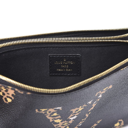 Louis Vuitton Monogram Giant Jungle Pochette Double Zip Black 6 of 9