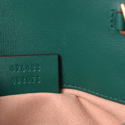 Gucci Calfskin Matelasse Super Mini GG Marmont Shoulder Bag Emerald Green 7 of 11
