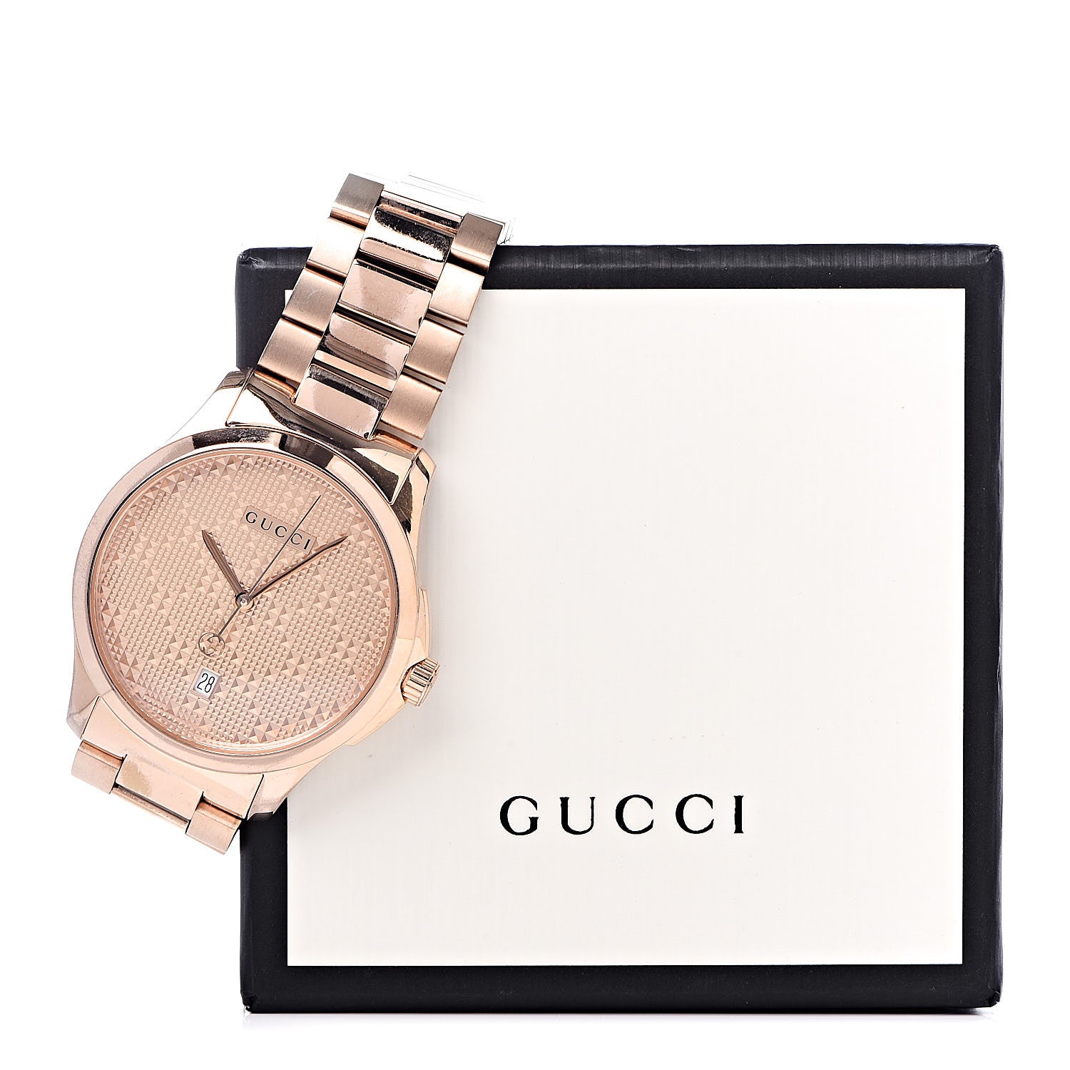 Gucci Stainless Steel 38mm G-Timeless Diamante Quartz Watch Rose 10 of 10