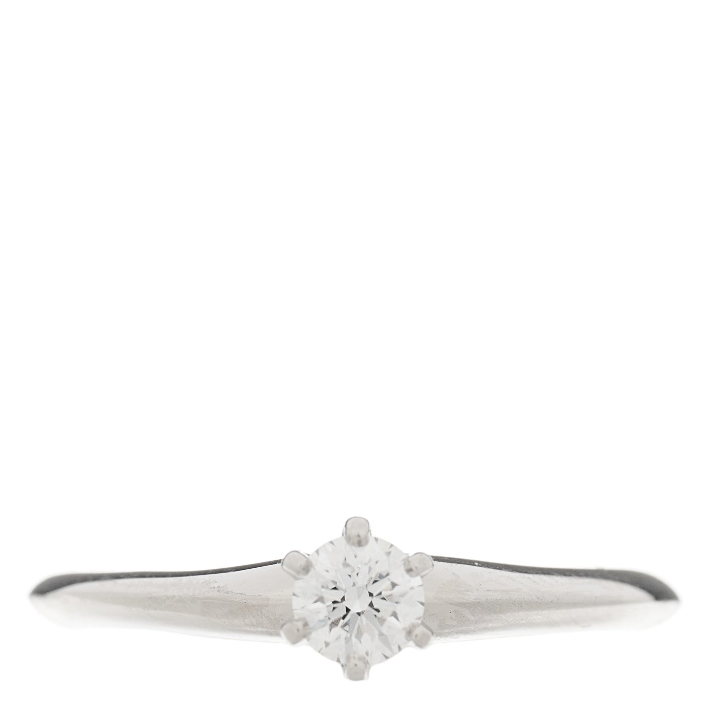 Tiffany Platinum Diamond .20ct Solitaire Engagement Ring 48 4.5 1 of 5