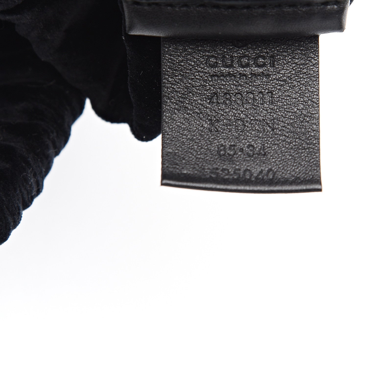 Gucci Velvet Crystal Tiger Head Belt 85 34 Black 3 of 4