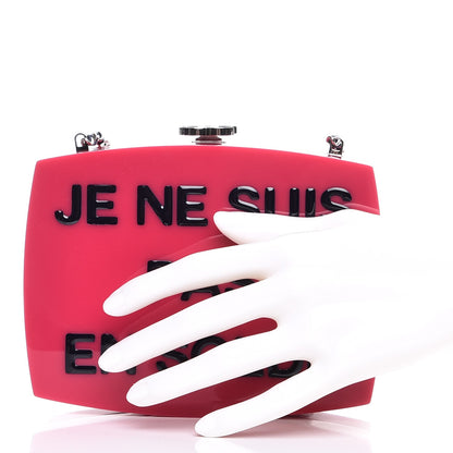 Chanel Plexiglass Evening In The Street 5x5=CC Small Clutch Fuchsia 3 of 9