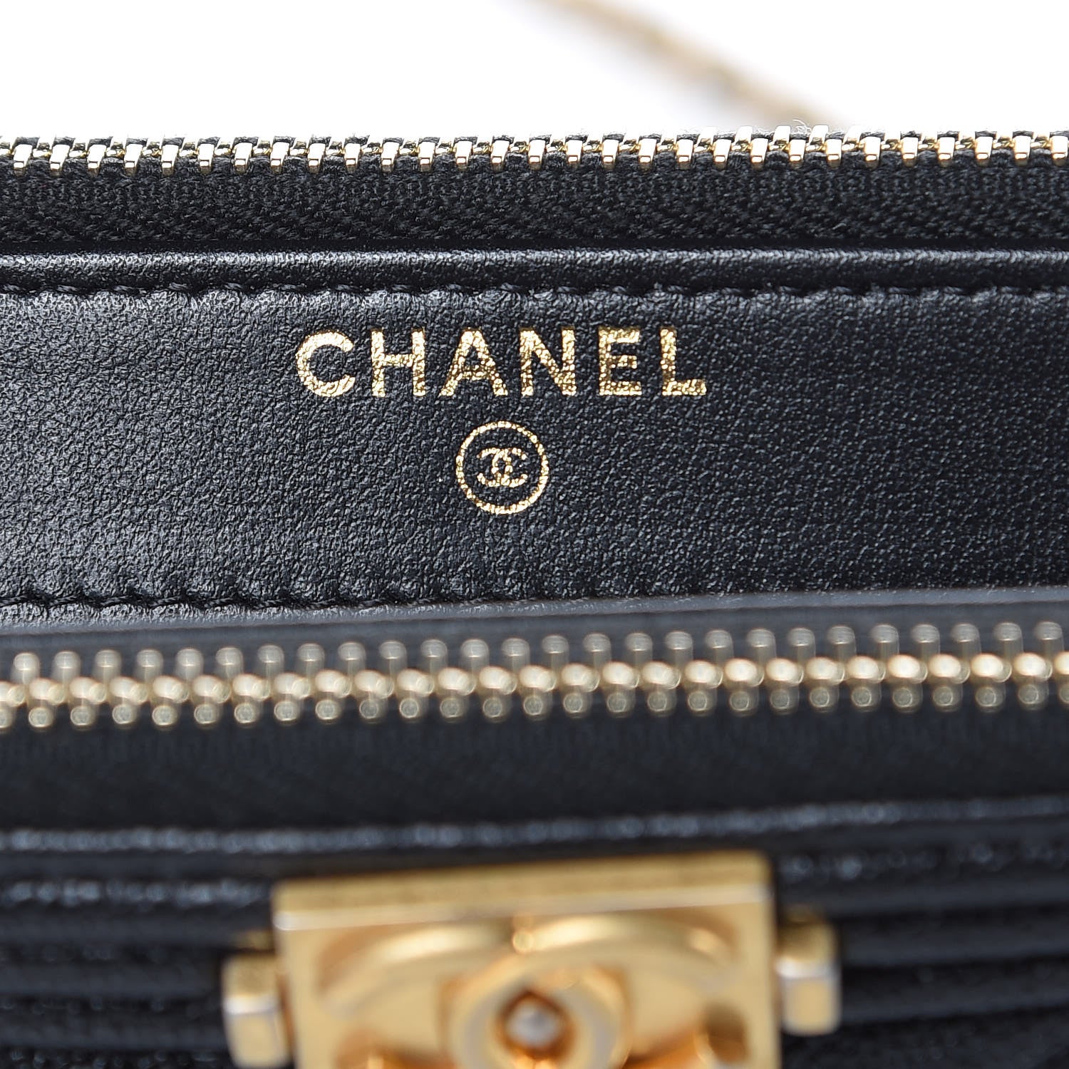Chanel Caviar Quilted Small Boy Clutch With Chain Black 6 of 10